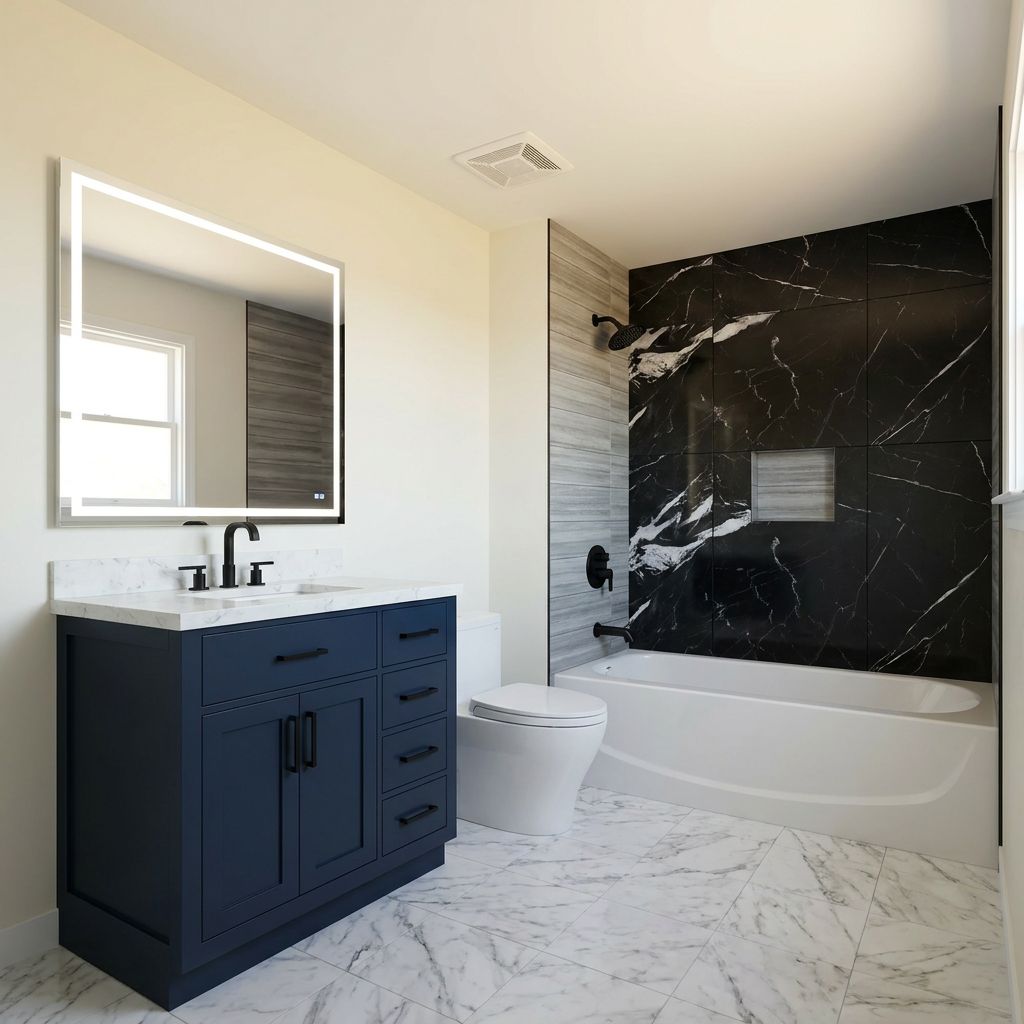 Photorealistic 3D bathroom render